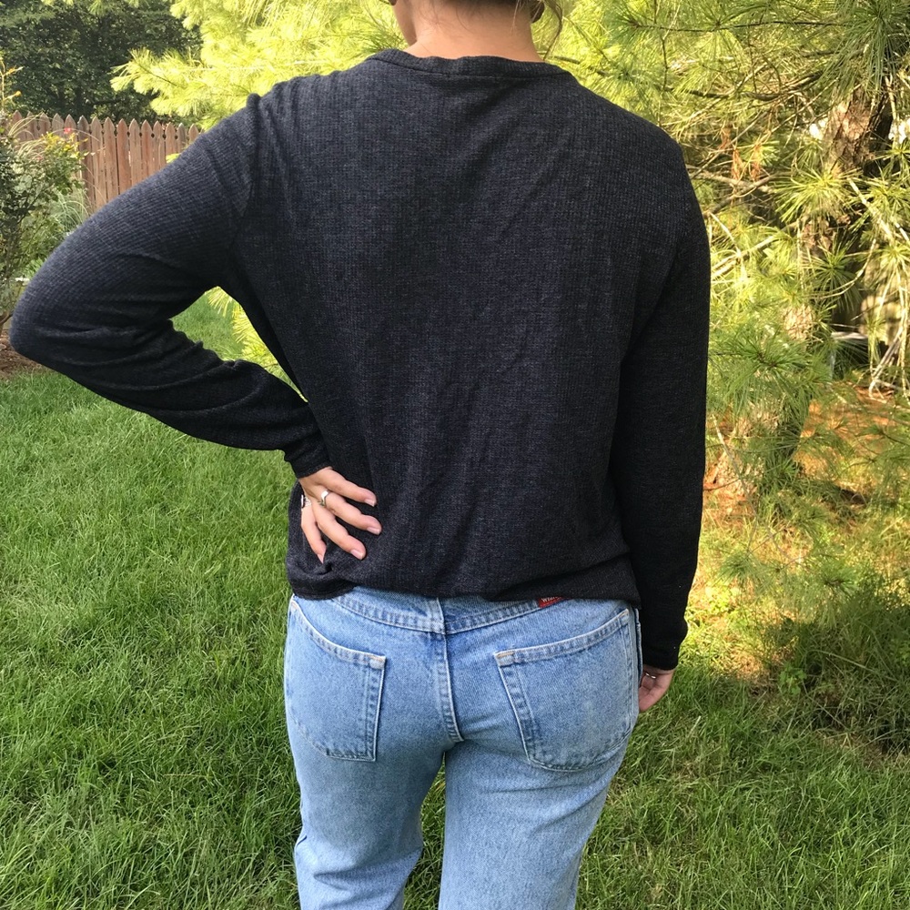 Dark Grey Long Sleeve Shirt - Picture 2 of 6